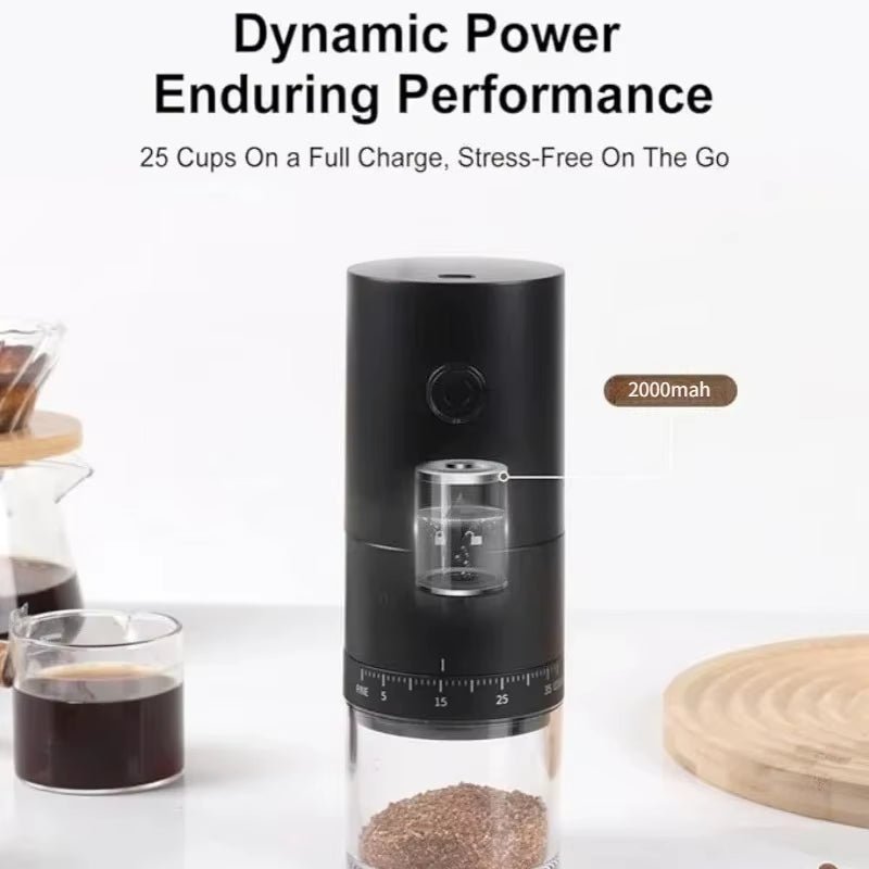 2024 Portable Electric Coffee Grinder with 38 Gears Adjustment and Long Battery Life - TechNova