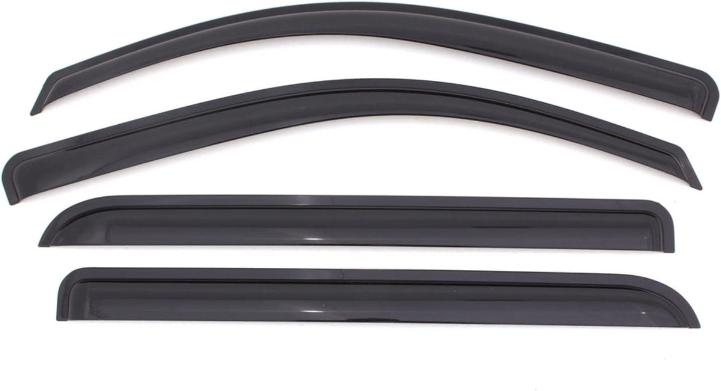 [] outside Mount Rain Guards for 2008 - 2020 Dodge Journey | Window Vent Visors, 4 Pcs. - Smoke | 94072 - TechNova