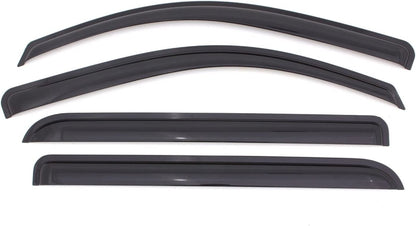 [] outside Mount Rain Guards for 2008 - 2020 Dodge Journey | Window Vent Visors, 4 Pcs. - Smoke | 94072 - TechNova