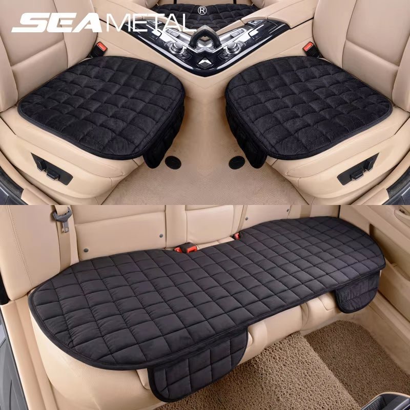 Winter Plush Car Seat Cover Warm Soft Auto Seat Cushion anti Slip Chair Protector Pad Universal for Most Car Models - TechNova