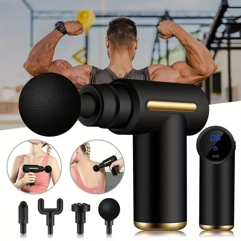 Fascia Gun Muscle Relaxation Massager Electric Vibration Massage Gun Professional Grade Neck Membrane Gun - TechNova