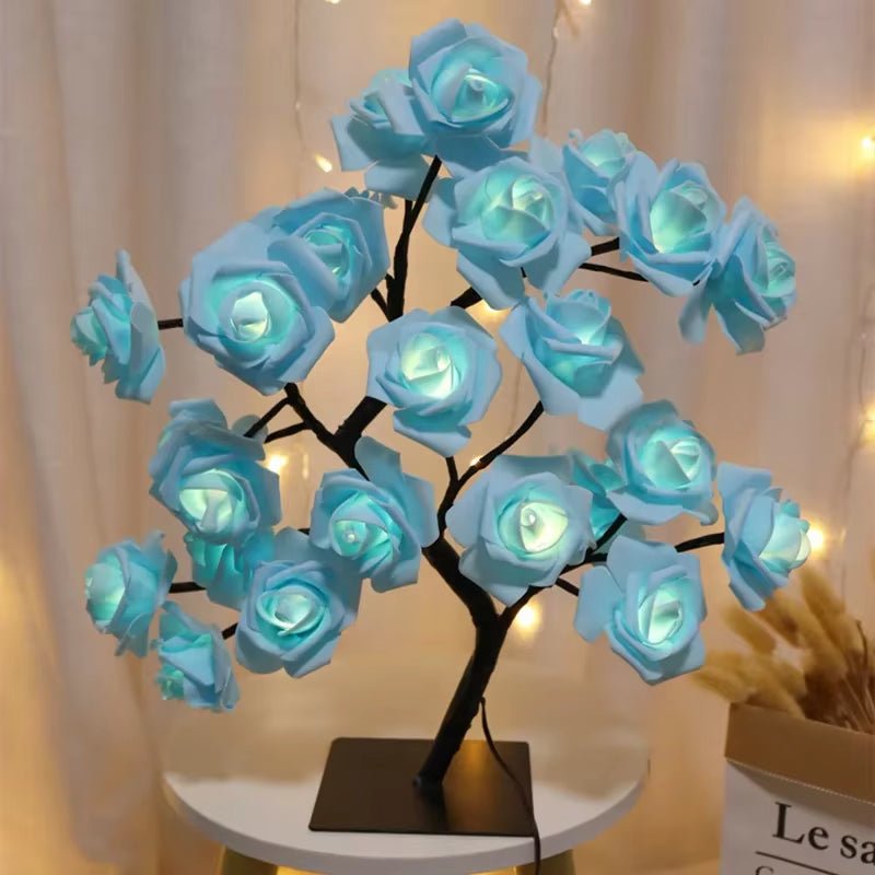 Rose Flower Tree LED Table Lamp USB Night Light for Home Decoration - TechNova