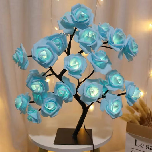 Rose Flower Tree LED Table Lamp USB Night Light for Home Decoration - TechNova