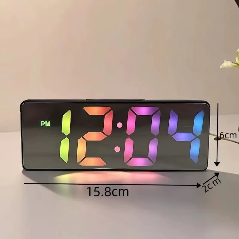 LED Wake Up Light Alarm Clock - Digital Desktop Clock with Temperature Display - TechNova