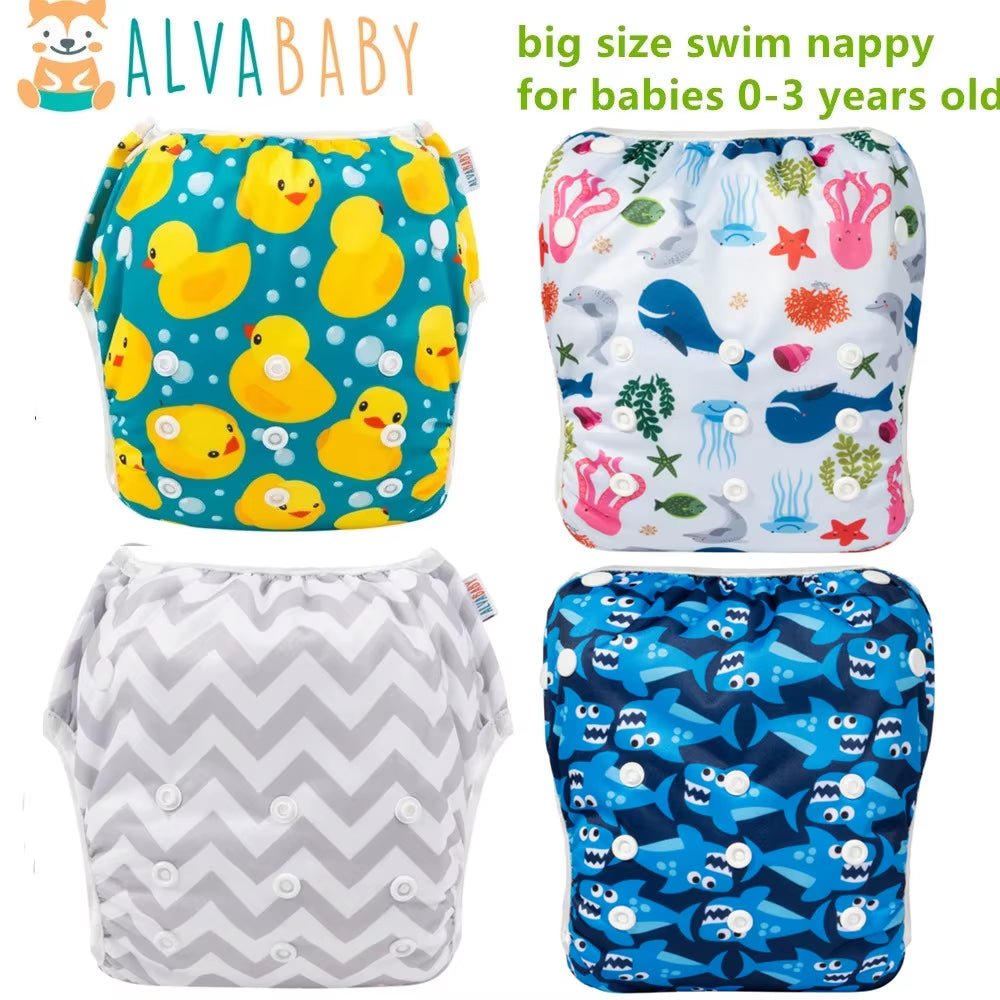 U Pick Big Size Swim Diaper Swimsuit Cool Fashion Reusable Swim Nappy for Babies 0 - 3 Years Old - TechNova
