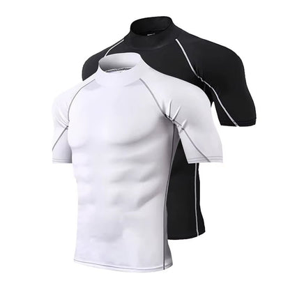 Men's Compression Sportswear Tee - Quick Dry Bodybuilding Workout Shirt - TechNova