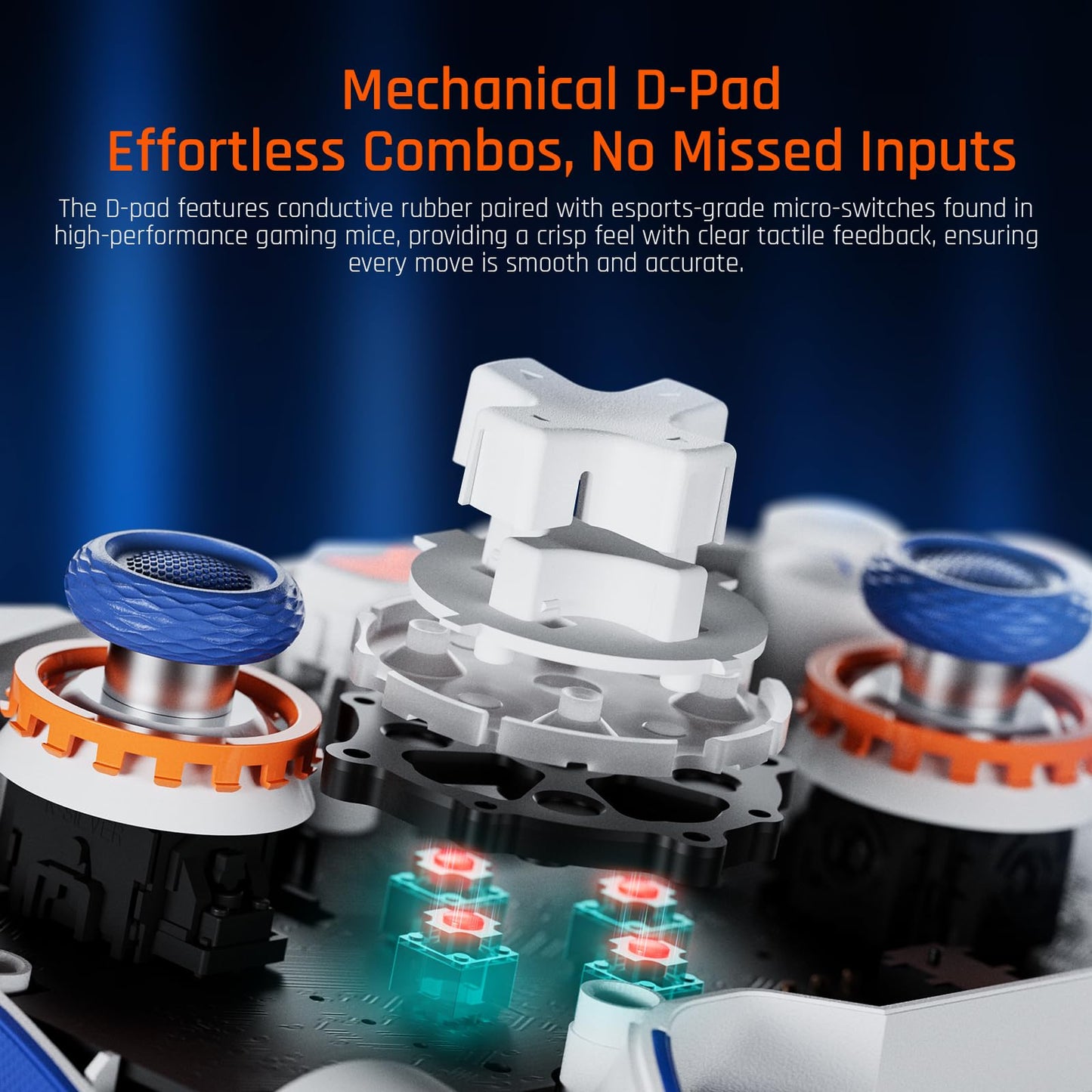 BIGBIG WON BLITZ2 Wireless Controller, 16 Fully Mechanical Micro Switch, 2000Hz Report Rate, TMR Electromagnetic Joysticks, PC Controller for PC/Switch/iOS/Android - TechNova