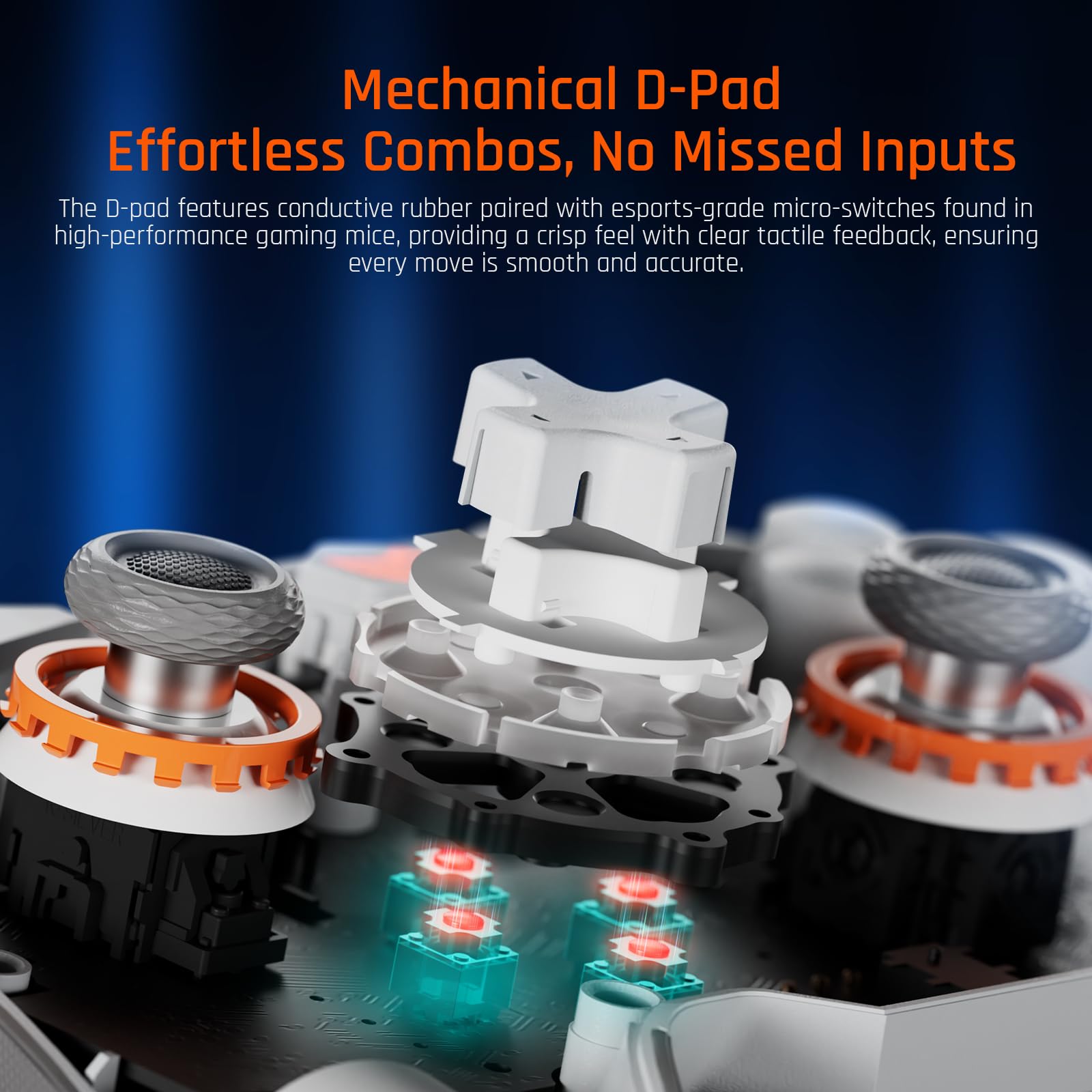 BIGBIG WON BLITZ2 Wireless Controller, 16 Fully Mechanical Micro Switch, 2000Hz Report Rate, TMR Electromagnetic Joysticks, PC Controller for PC/Switch/iOS/Android - TechNova