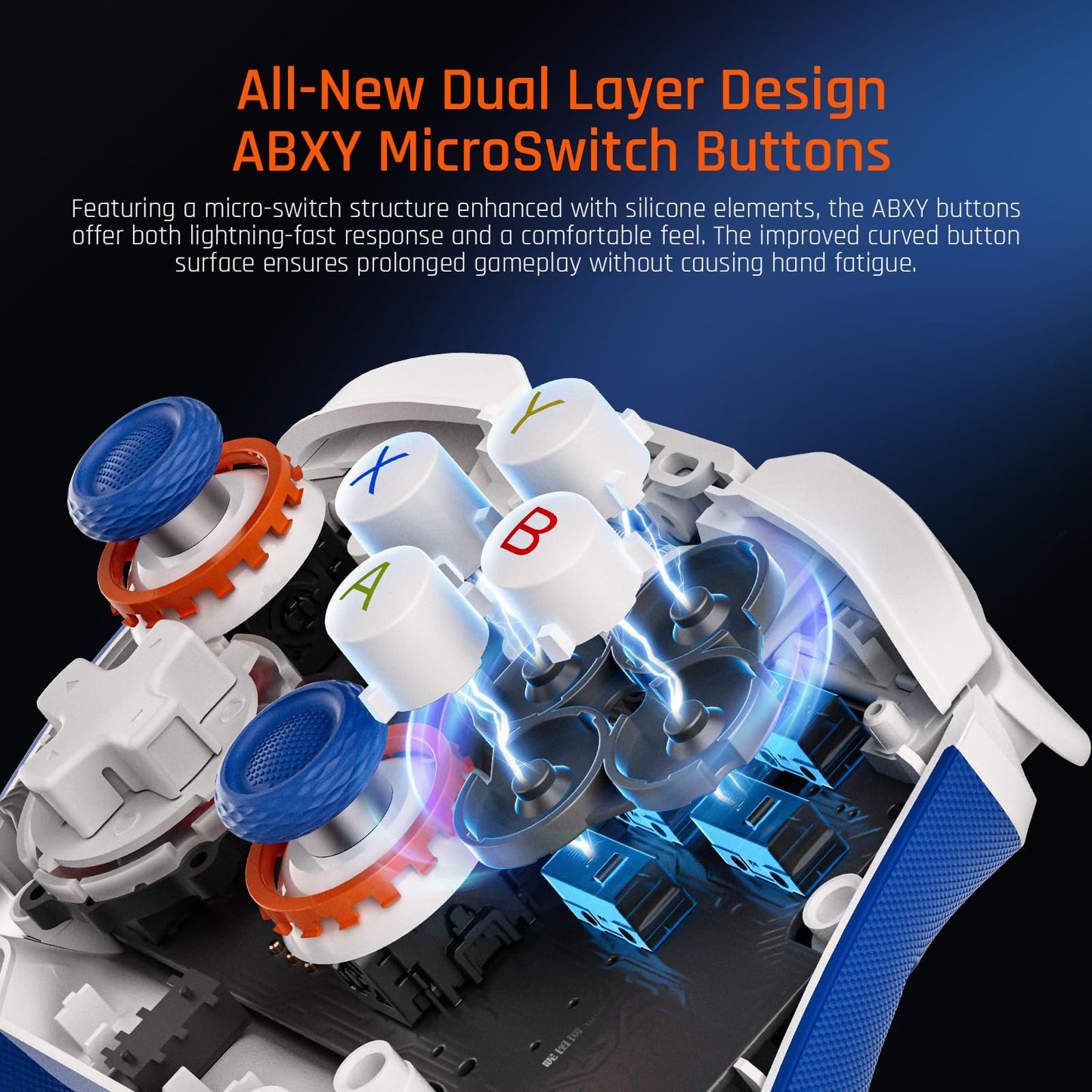 BIGBIG WON BLITZ2 Wireless Controller, 16 Fully Mechanical Micro Switch, 2000Hz Report Rate, TMR Electromagnetic Joysticks, PC Controller for PC/Switch/iOS/Android - TechNova