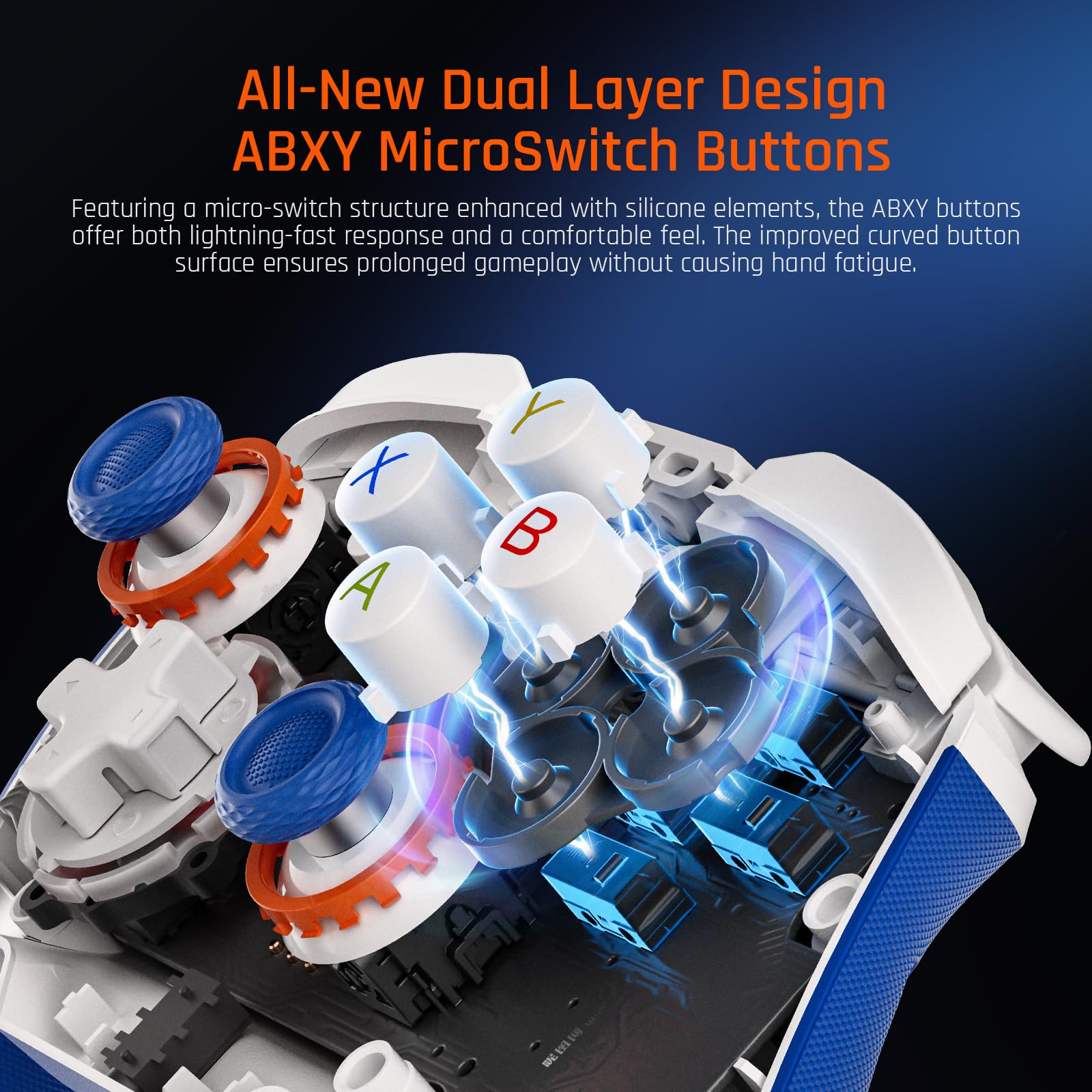 BIGBIG WON BLITZ2 Wireless Controller, 16 Fully Mechanical Micro Switch, 2000Hz Report Rate, TMR Electromagnetic Joysticks, PC Controller for PC/Switch/iOS/Android - TechNova