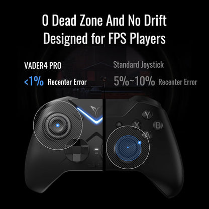 FLYDIGI Vader 4 Pro PC Controller Force Adjustment Lever Joystick, Hall & Micro Triggers, 1000Hz Report Rate, 4 - Motor Stereo Vibration, 800mAh, Multi - Platform for PC/NS/Android/TV (No Xbox/PS) - TechNova