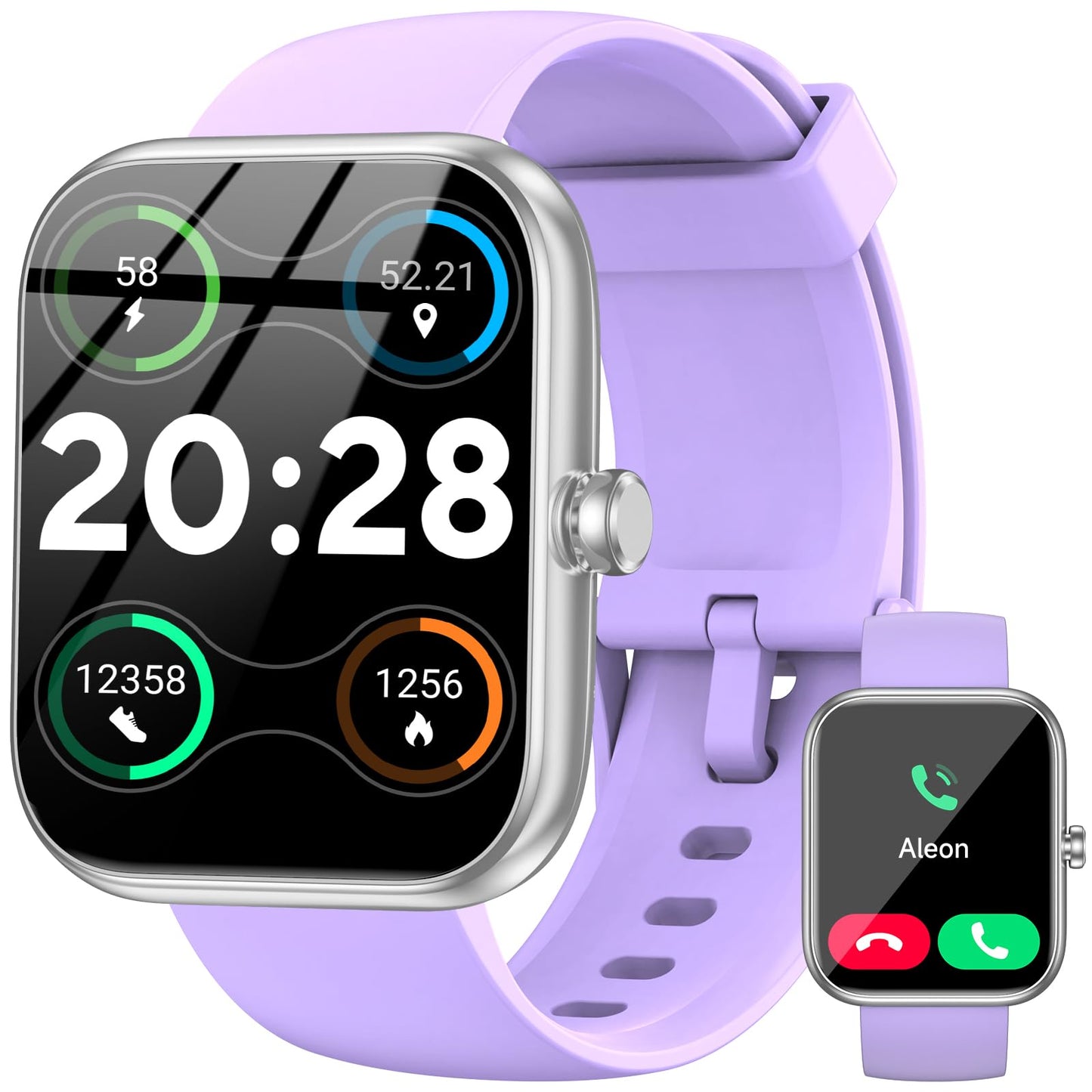 ‌Smart Watch with Alexa Built - in, 1.83" HD Touchscreen, Bluetooth Calling, Fitness Tracker, Running Coach, Sleep Coaching, 120+ Sport Modes, IP68 Waterproof, Heart Rate for iPhone Android (Black) - TechNova