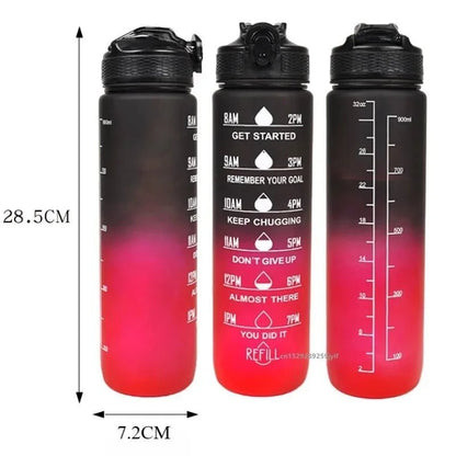 Pretty Portable 1L Leakproof Gym Water Bottle for Travel & Fitness - TechNova