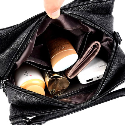 Luxury 100% Top Layer Cowhide Handbag Solid Color Designer Brand Women'S Crossbody Bags Exquisite Hardware LOGO Shoulder Bags - TechNova