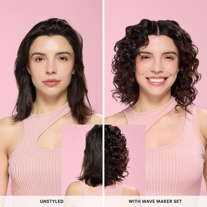 NEW! Wave Maker Value Set - Sculptwaver Titanium Deep Wave Crimper, Thermal Magique Heat & Humidity Tamer, & Salt + Séa Texturizing Spray - TechNova