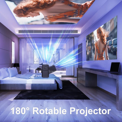 2025 4K Projector with Android 11, 1080p Resolution, Dual WiFi & Bluetooth - TechNova