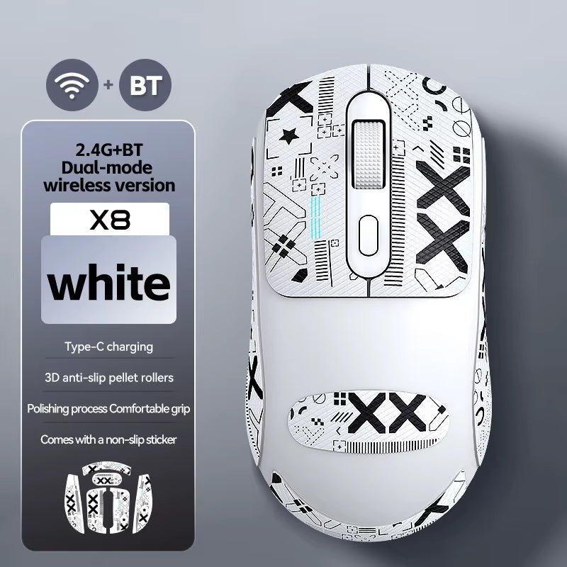 X8 Wireless Gaming Mouse 500Mah TYPE - C Rechargeable Office Mouse Suitable for Laptop Desktop Computers - TechNova