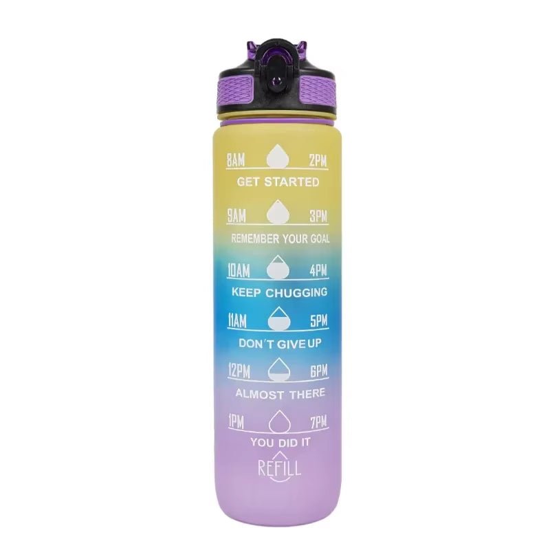 Pretty Portable 1L Leakproof Gym Water Bottle for Travel & Fitness - TechNova