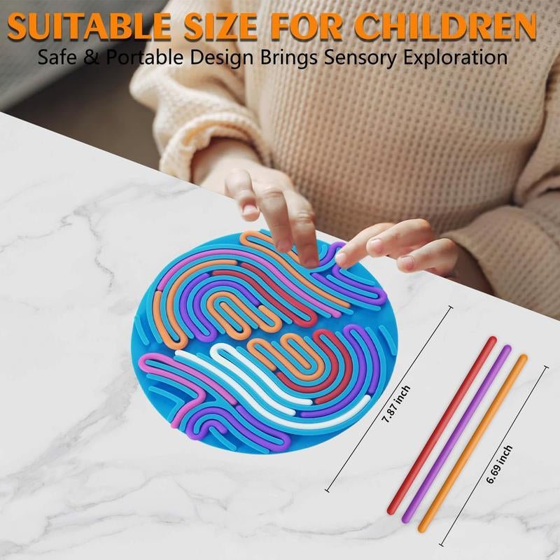 Sensory Activity Board Silicone Pad Early Learning Games Early Education Toys Party Favors for Christmas, Birthday, Halloween, Thanksgiving, School Day Kindergarten Activity Tools Stress Relief Quiet Toys - TechNova