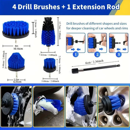 27 Pcs RV Car Wash & Repair Kit - Car Cleaning Supplies, Brush Set, Bathroom Accessories - TechNova