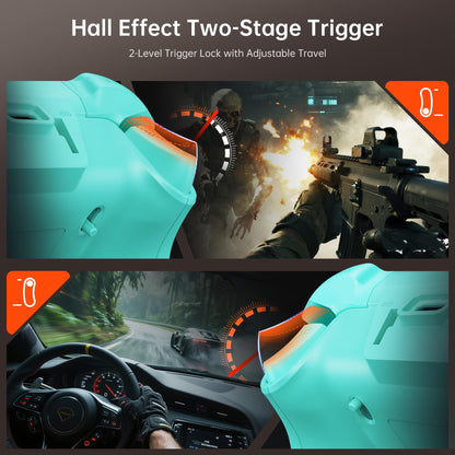 GUSGU G7 Wireless Gaming Controller with Interactive Screen, 1000Hz Polling Rate, Hall Joysticks & Triggers, 4 Programmable Buttons, Compatible with PC, Switch1, PS4, iOS, Android, Red - TechNova