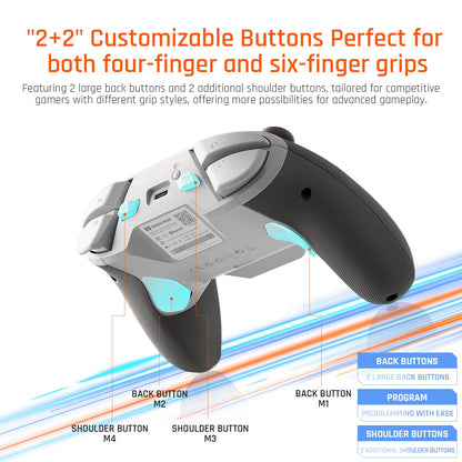 BIGBIG WON BLITZ2 Wireless Controller, 16 Fully Mechanical Micro Switch, 2000Hz Report Rate, TMR Electromagnetic Joysticks, PC Controller for PC/Switch/iOS/Android - TechNova