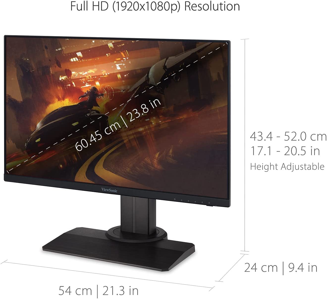 XG2431 24 Inch 1080P Gaming Monitor with 240Hz, 0.5Ms, Freesync Premium, NVIDIA G - Sync Compatible, Advanced Ergonomics, Eye Care, HDR400 - TechNova
