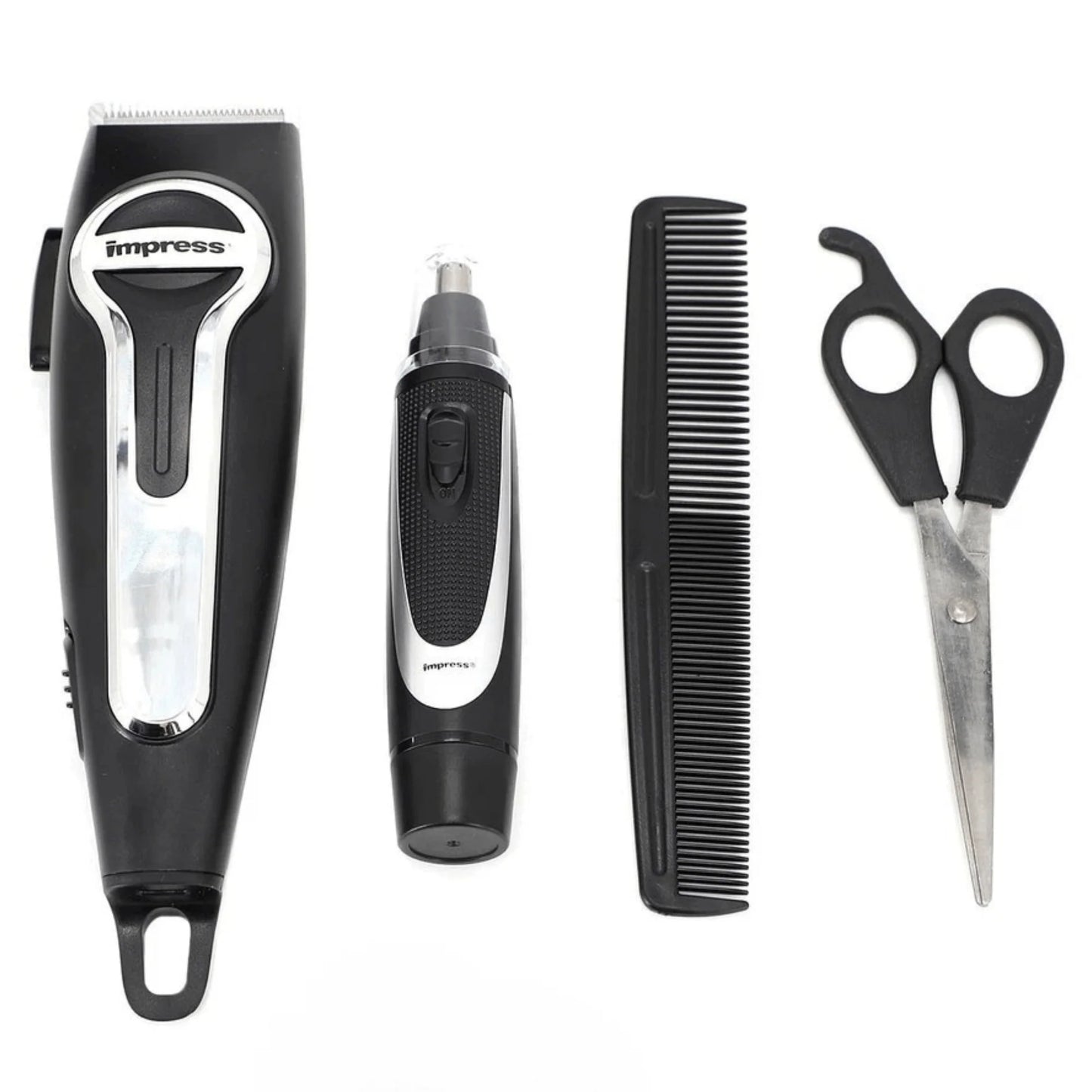 Impress 18 - Pce Rechargeable Hair Clipper and Nose Trimmer Set - TechNova