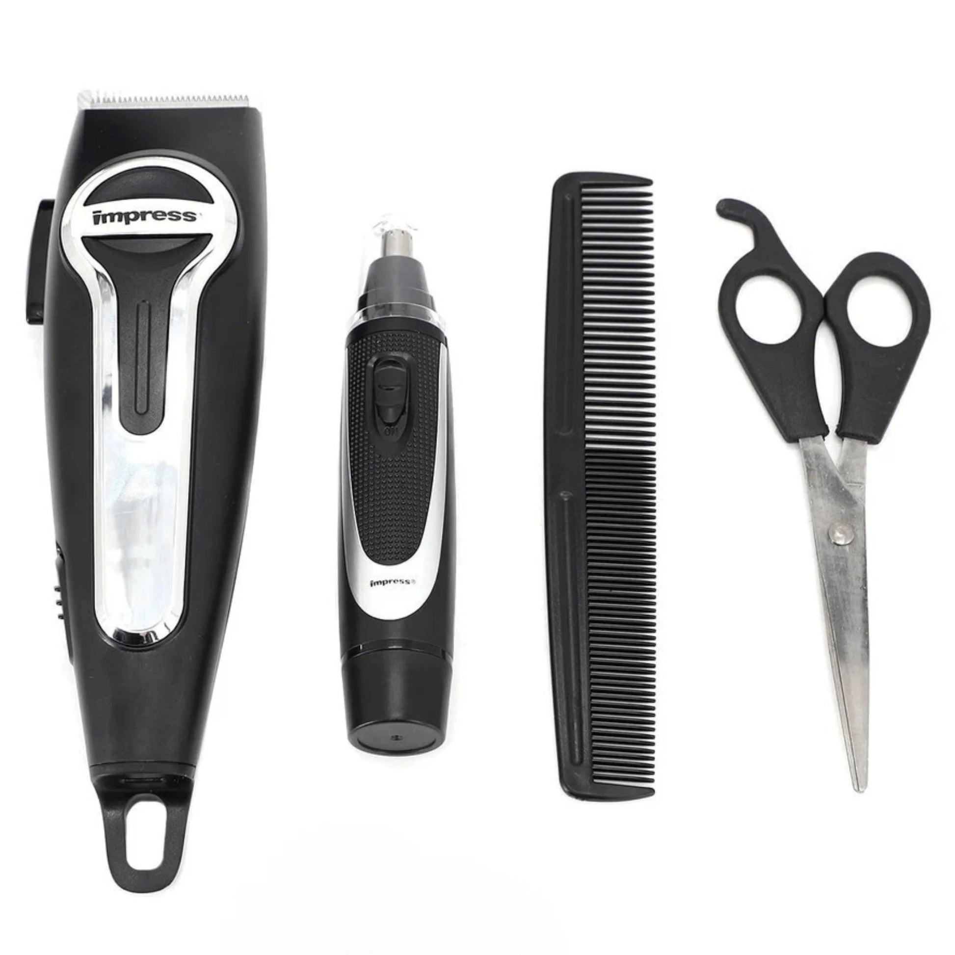 Impress 18 - Pce Rechargeable Hair Clipper and Nose Trimmer Set - TechNova