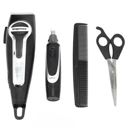 Impress 18 - Pce Rechargeable Hair Clipper and Nose Trimmer Set - TechNova