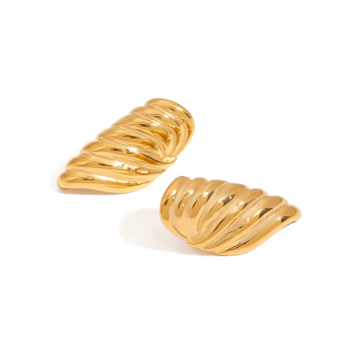 Stainless Steel Metal Stud Earrings - Creative Design Jewelry - TechNova