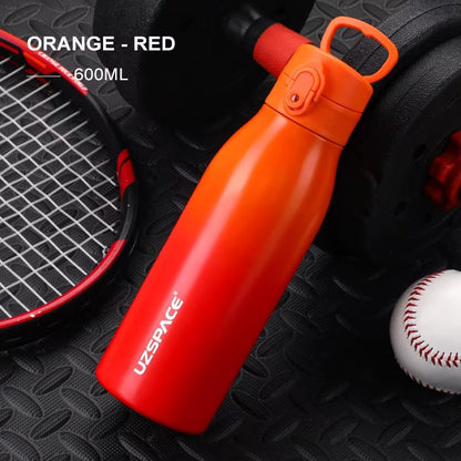 Gradient Color Portable Sport Bottle - Stainless Steel Water Bottle - Girls' Flask 600/1000Ml - TechNova