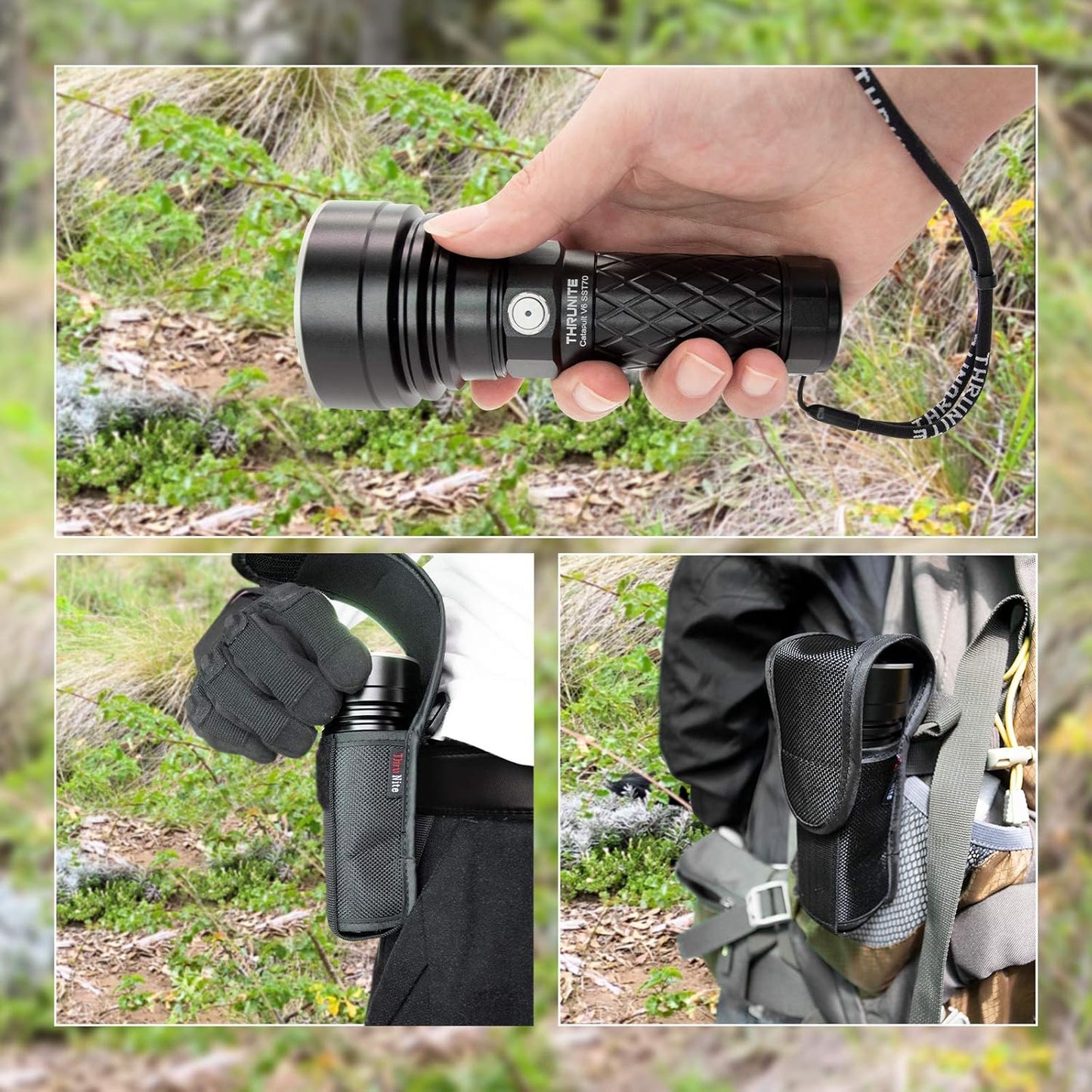 Catapult V6 SST70 USB - C Rechargeable Flashlight, 2836 Lumens, 692M Long Beam Distance, High - Performance LED Searchlight for Tactical, Camping, and Hiking, Black, Cool White - CW - TechNova