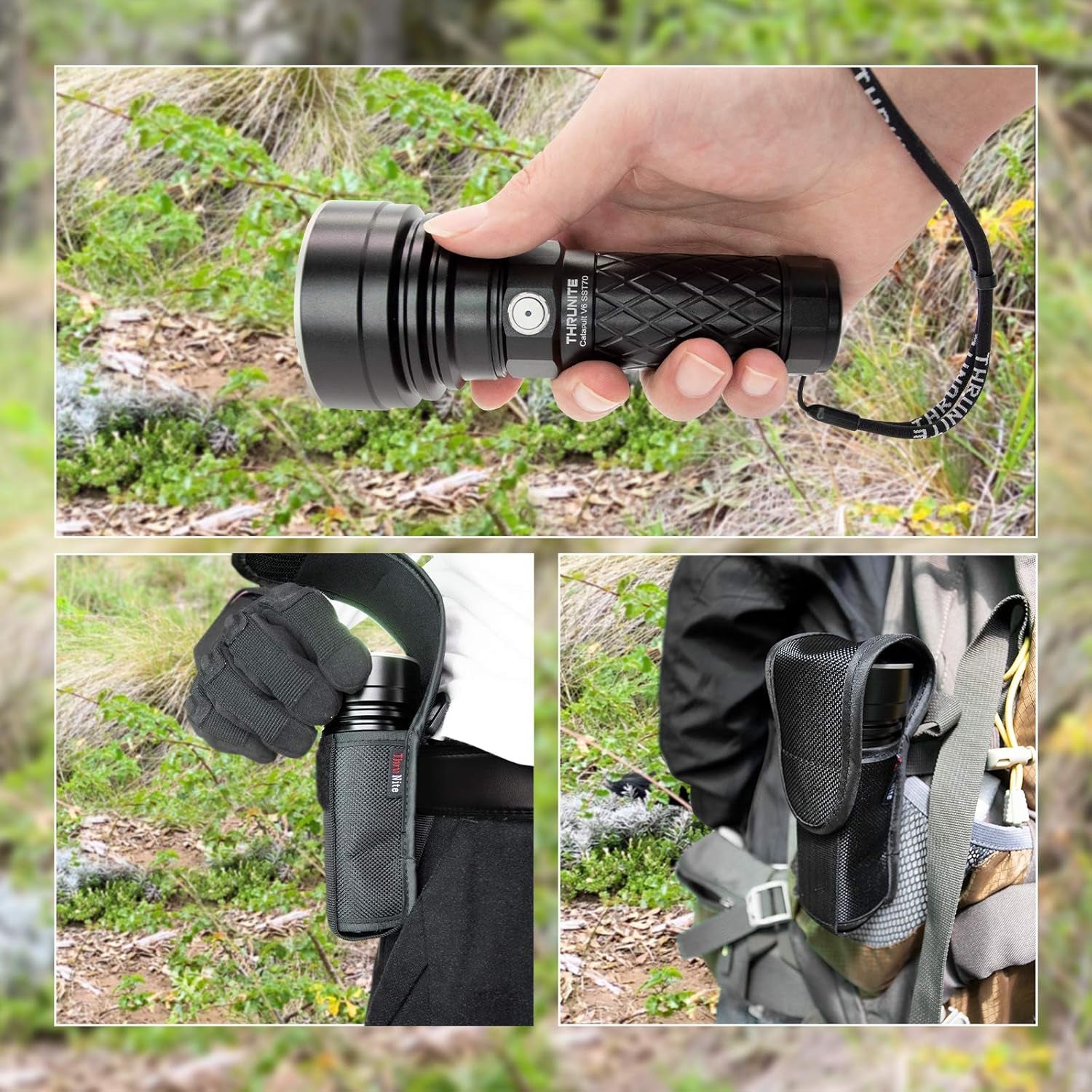 Catapult V6 SST70 USB - C Rechargeable Flashlight, 2836 Lumens, 692M Long Beam Distance, High - Performance LED Searchlight for Tactical, Camping, and Hiking, Black, Cool White - CW - TechNova