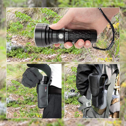 Catapult V6 SST70 USB - C Rechargeable Flashlight, 2836 Lumens, 692M Long Beam Distance, High - Performance LED Searchlight for Tactical, Camping, and Hiking, Black, Cool White - CW - TechNova