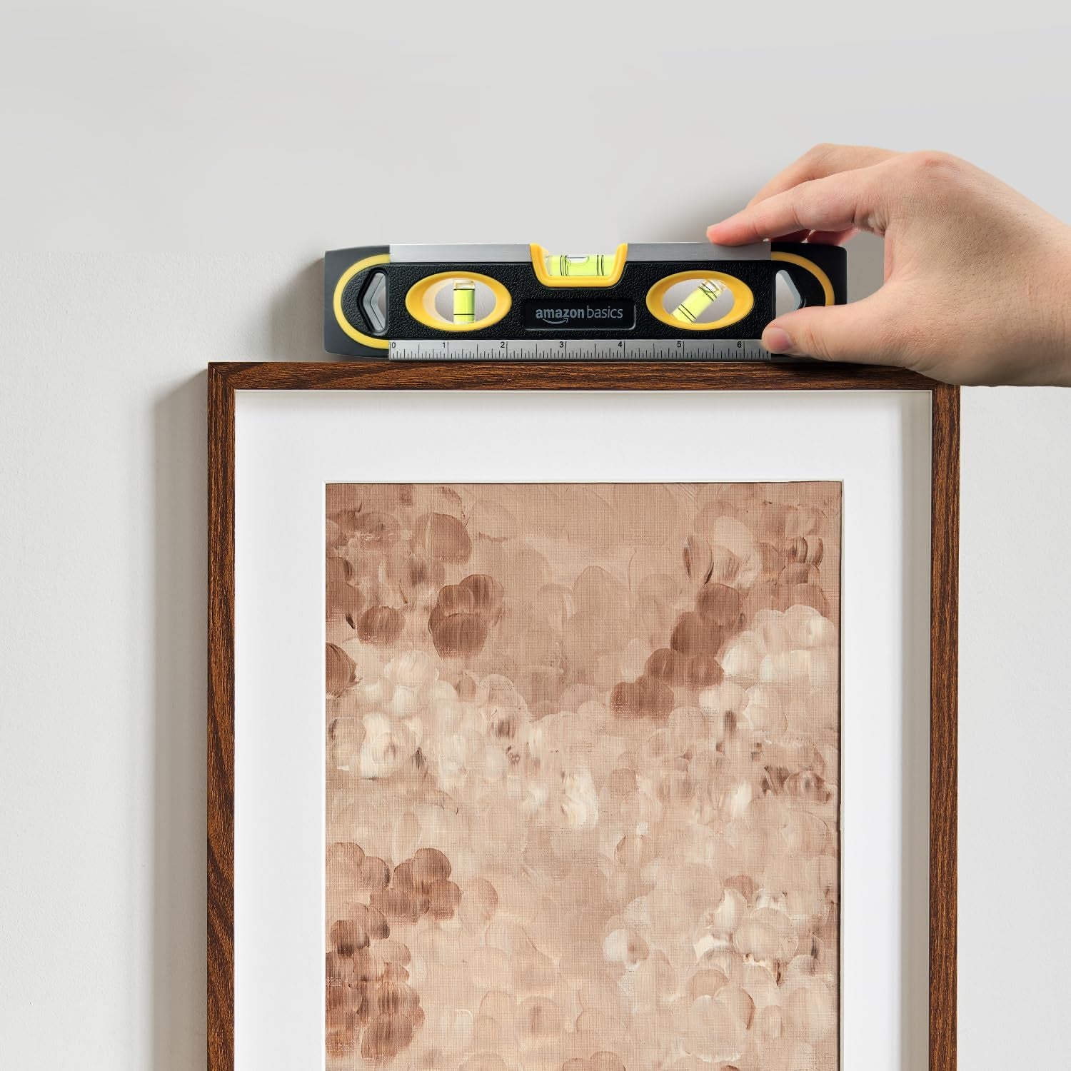 9 - Inch Magnetic Torpedo Level and Ruler, 180/90/45 Degree Bubbles, Black - TechNova