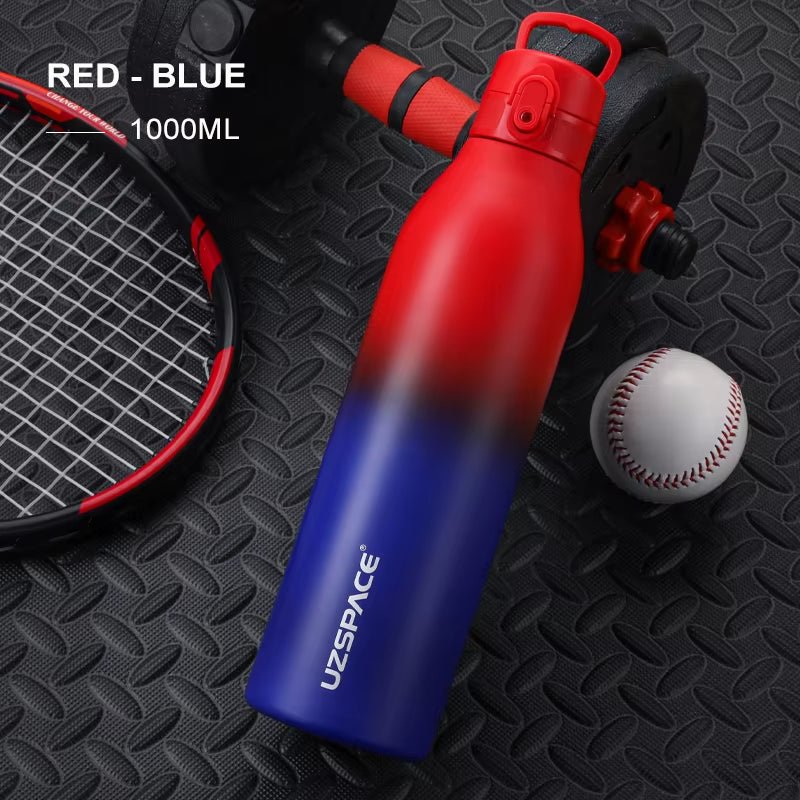 Gradient Color Portable Sport Bottle - Stainless Steel Water Bottle - Girls' Flask 600/1000Ml - TechNova