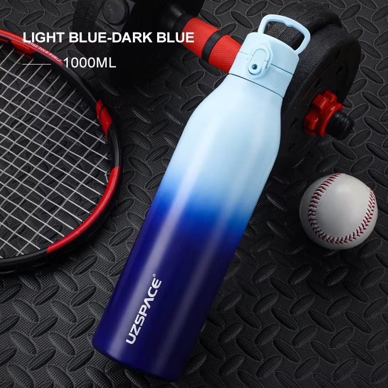 Gradient Color Portable Sport Bottle - Stainless Steel Water Bottle - Girls' Flask 600/1000Ml - TechNova