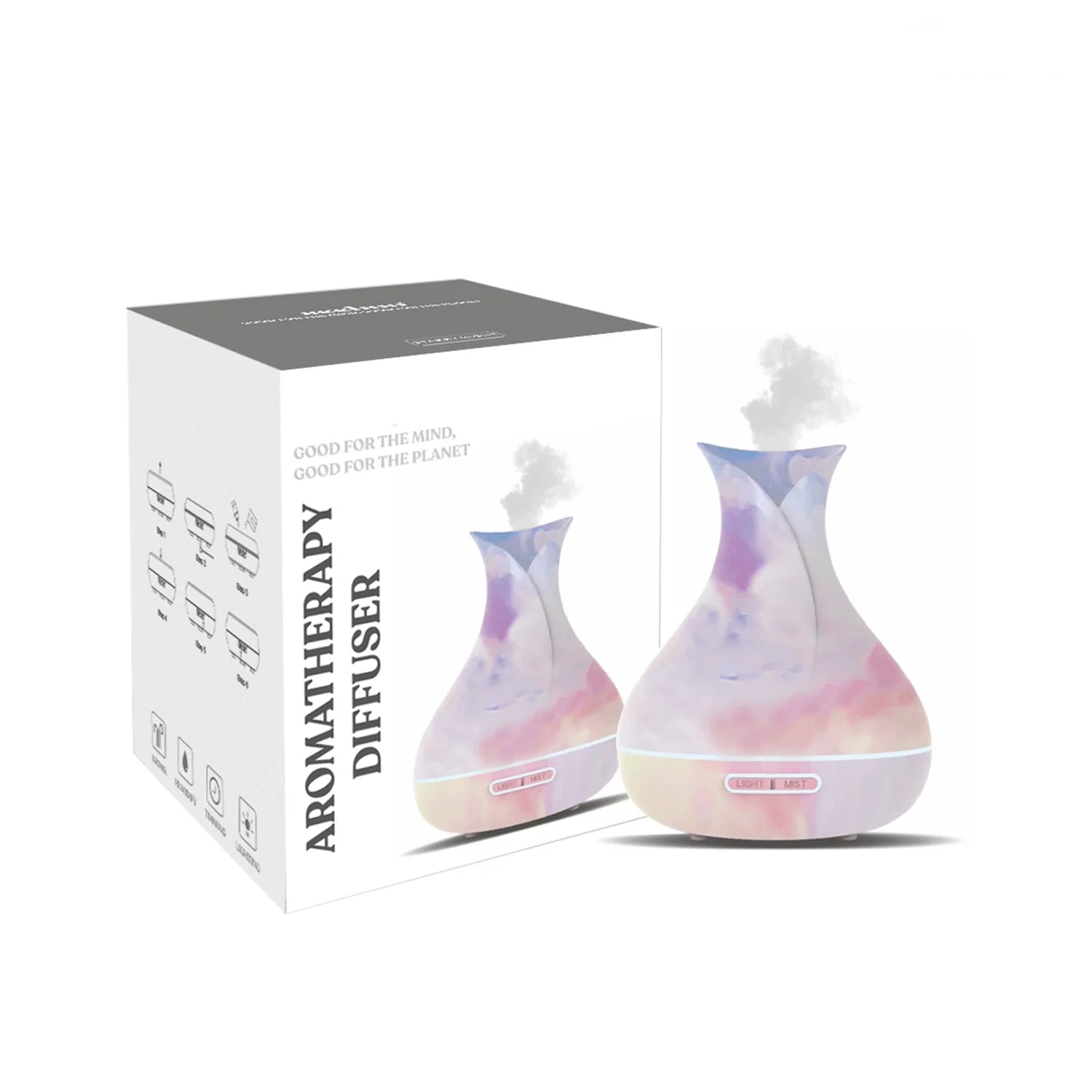 Tie Dyed Unique Ultrasonic Aromatherapy Mist Diffuser Humidifier (300 Ml) - TechNova