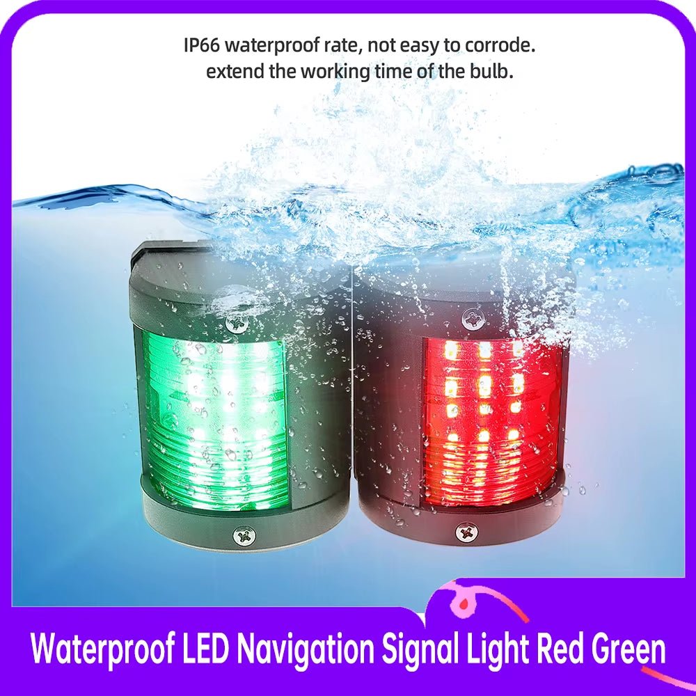 IP66 Waterproof LED Navigation Signal Light Marine Boat Yacht Accessories Marine Navigation Signal Lights 12V/24V - TechNova