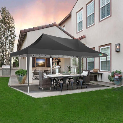 COBIZI 10X20 Pop up Outdoor Commercial Party Tent, Waterproof with 6 Sidewalls, Luxury Camping Tent for Adults,Springtok - TechNova