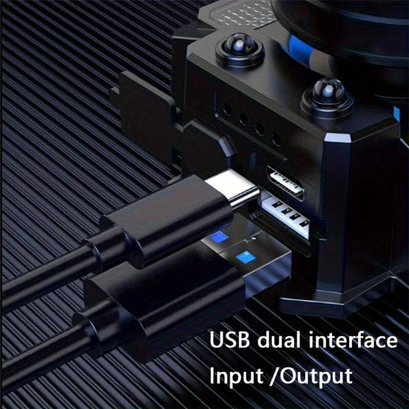 Waterproof USB Rechargeable Headlamp for Camping Supplies - TechNova