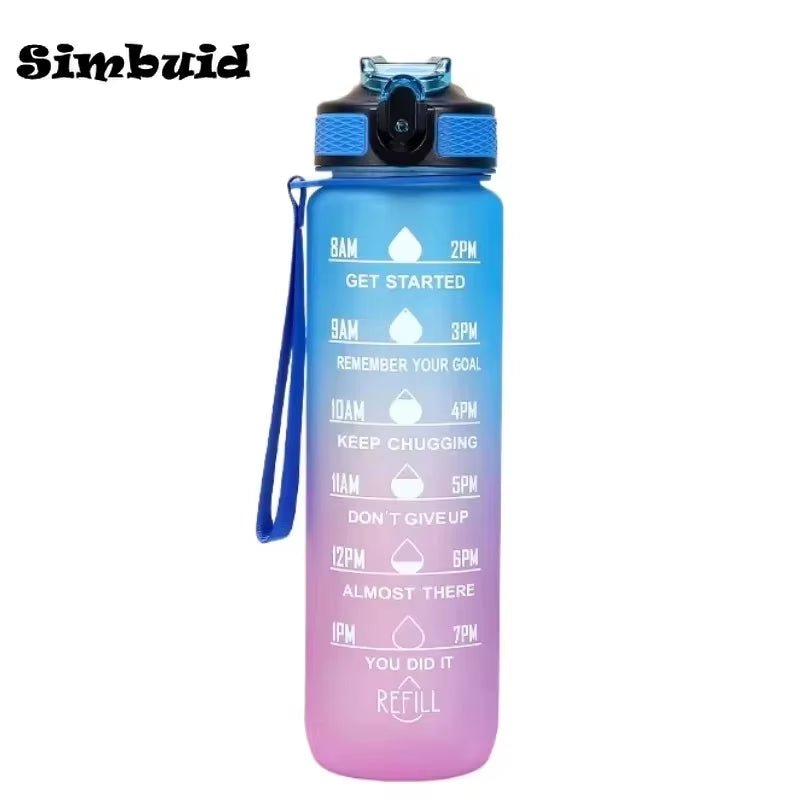 Pretty Portable 1L Leakproof Gym Water Bottle for Travel & Fitness - TechNova