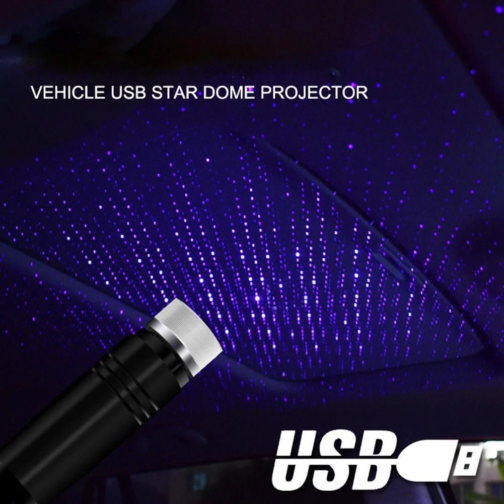 Adjustable USB LED Galaxy Projector Night Light for Car, Ceiling & Bedroom - TechNova