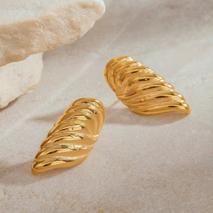 Stainless Steel Metal Stud Earrings - Creative Design Jewelry - TechNova