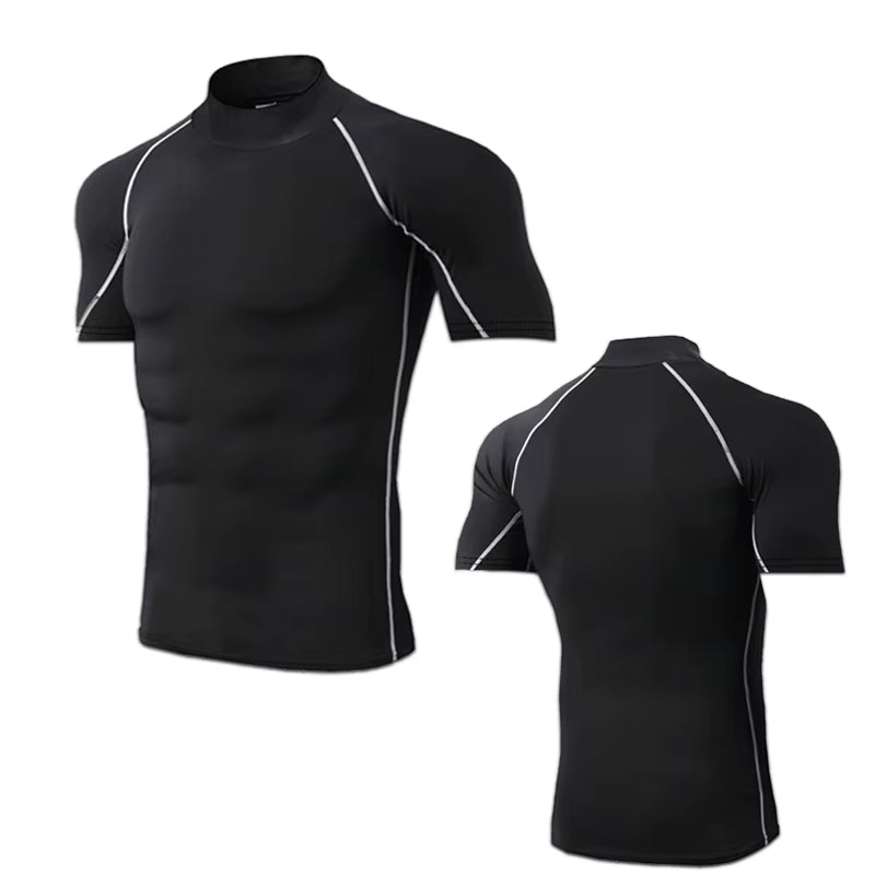 Men's Compression Sportswear Tee - Quick Dry Bodybuilding Workout Shirt - TechNova