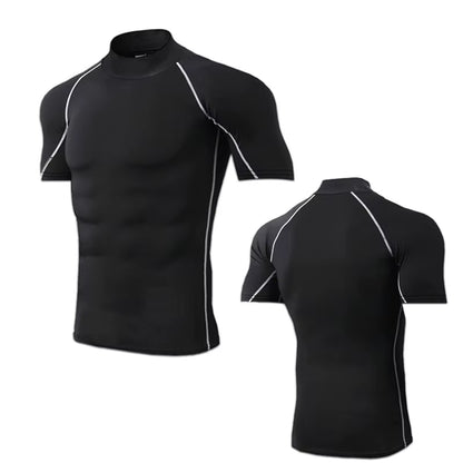 Men's Compression Sportswear Tee - Quick Dry Bodybuilding Workout Shirt - TechNova