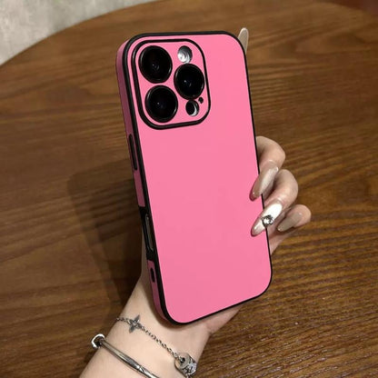 Classy Full Edge Leather Texture Phone Case with Edge Wrap Design, Shockproof Slim Cover, Built in Lens Protector for Iphone 16/15/14/13 PRO MAX - TechNova