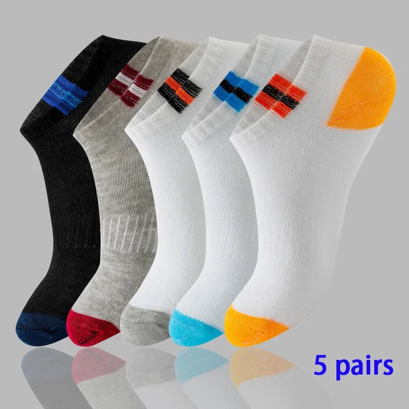 8 Pairs Women/Men Boat Socks Invisible Low Cut Silicone Non - Slip Summer No - Show Ankle Socks Solid Color Casual Breathable - TechNova