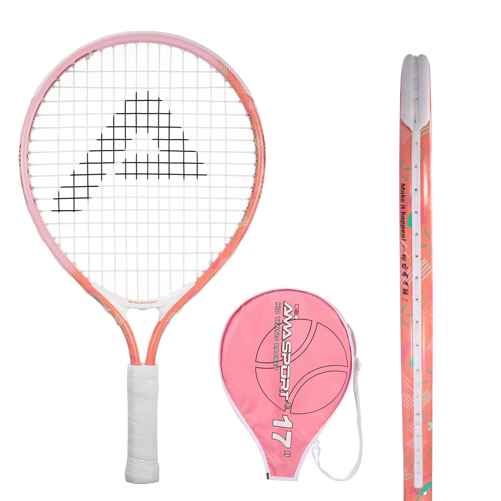Tennis Rackets for Kids Aluminum Alloy 17'' with Cover Bag for Beginner Junior Children Tennis Racquet - TechNova